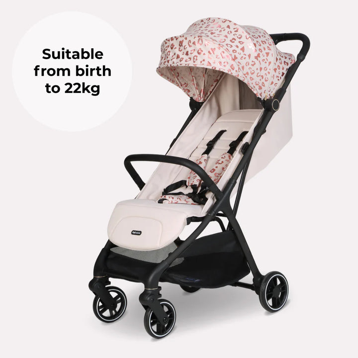 My Babiie MBX6 Auto-Fold Stroller - Pink Leopard