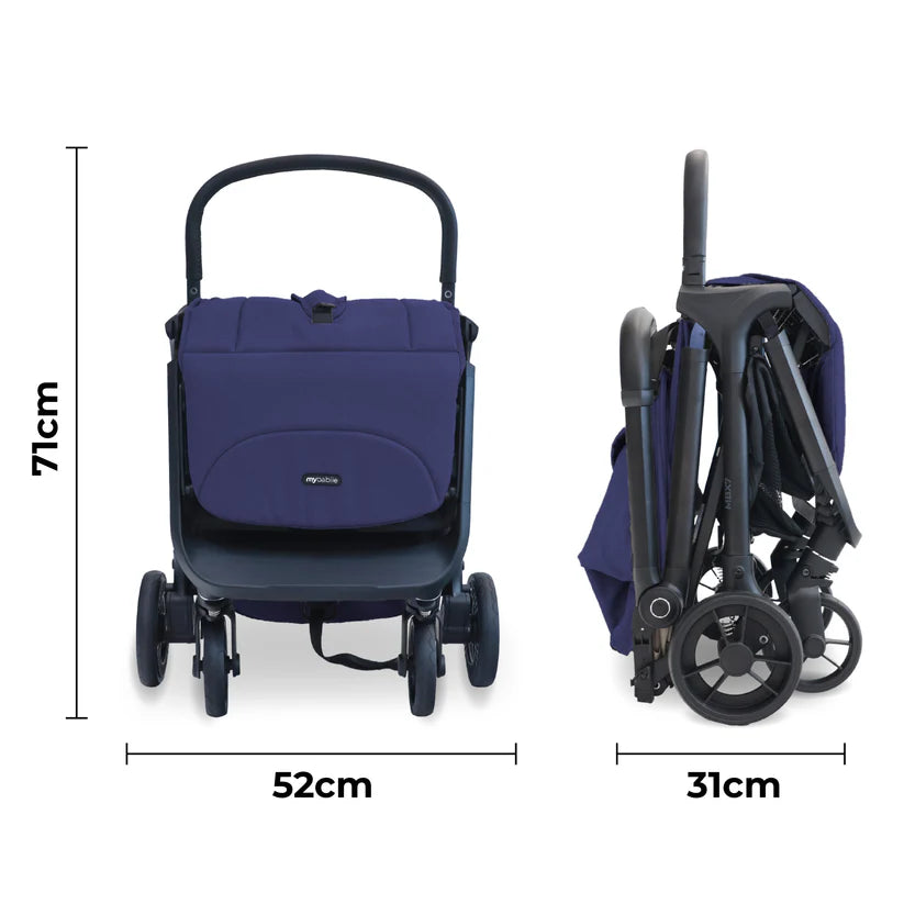 My Babiie MBX7 Auto-Fold Stroller - Indigo