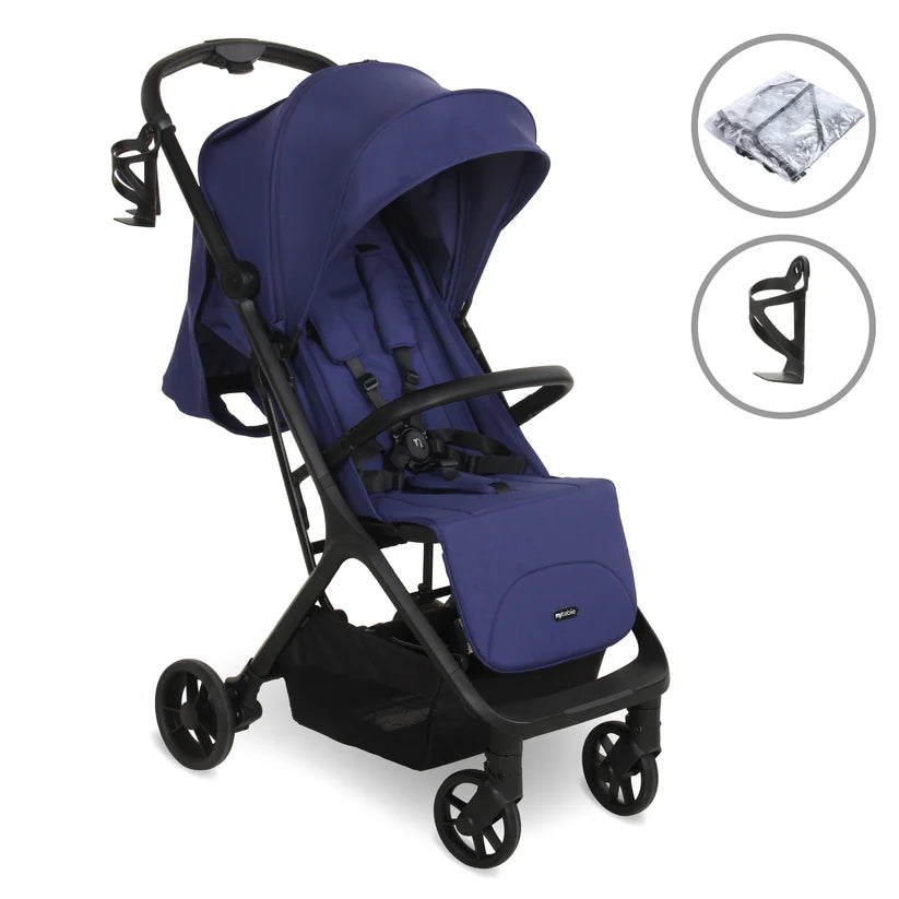 My Babiie MBX7 Auto-Fold Stroller - Indigo