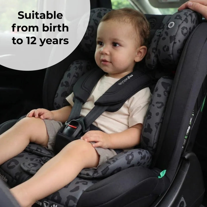 My Babiie MBCS100 2-in-1 Convertible R129 Car Seat - Black Leopard