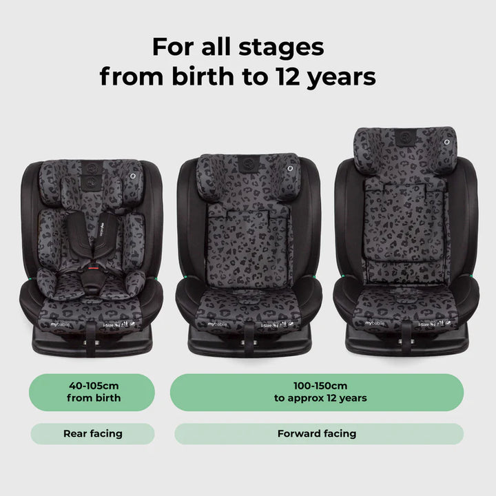 My Babiie MBCS100 2-in-1 Convertible R129 Car Seat - Black Leopard