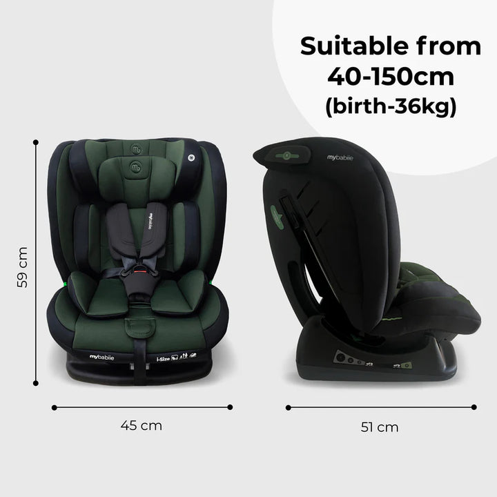 My Babiie MBCS100 2-in-1 Convertible R129 Car Seat - Forest Green