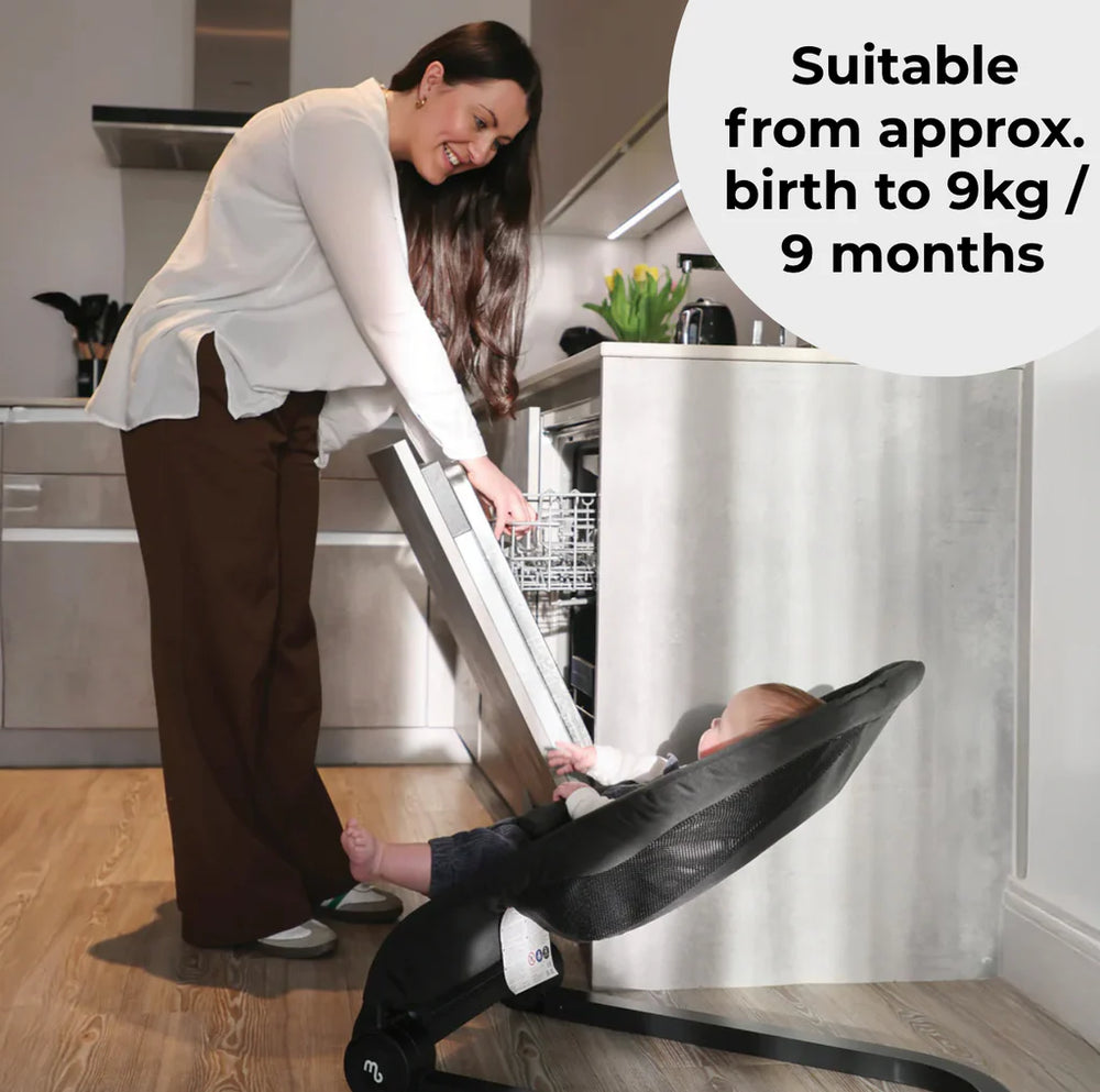 My Babiie Reclining Baby Bouncer in Black suitable from birth to 9 months