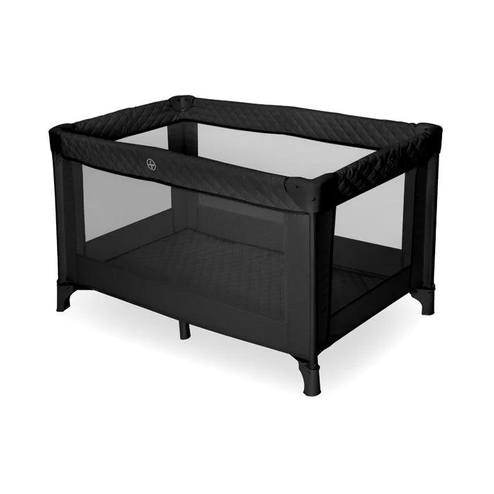My Babiie Black Quilted Travel Cot 
