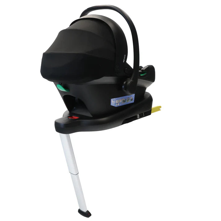 My Babiie Isofix Base with infant carrier on base rear image