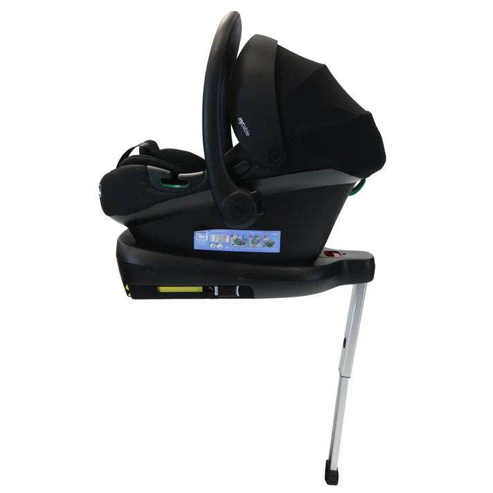 My Babiie Isofix Base with infant carrier on base side image