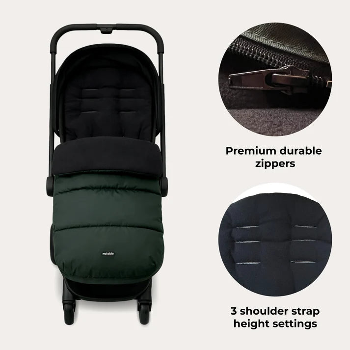 My Babiie Universal Footmuff – Forest Green