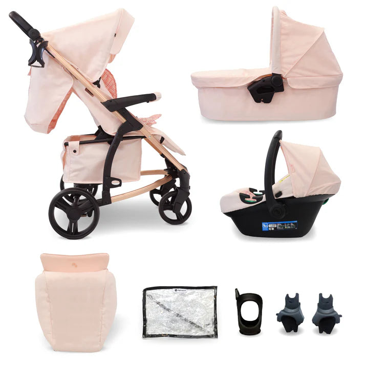 My Babiie MB200i 3 in 1 travel system in pink plaid