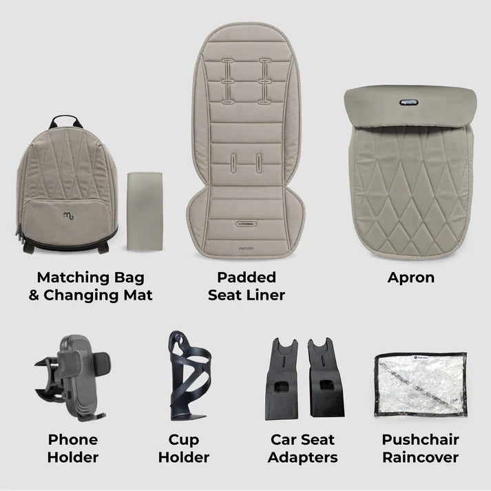 My Babiie MB450 ARC Travel System - Champagne Taupe