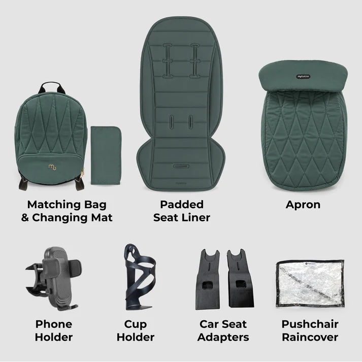 My Babiie MB450 ARC Travel System - Himalayan Green