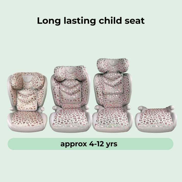 My Babiie MBCS23 High-Back Booster Lite R129 Car Seat – Blush Leopard