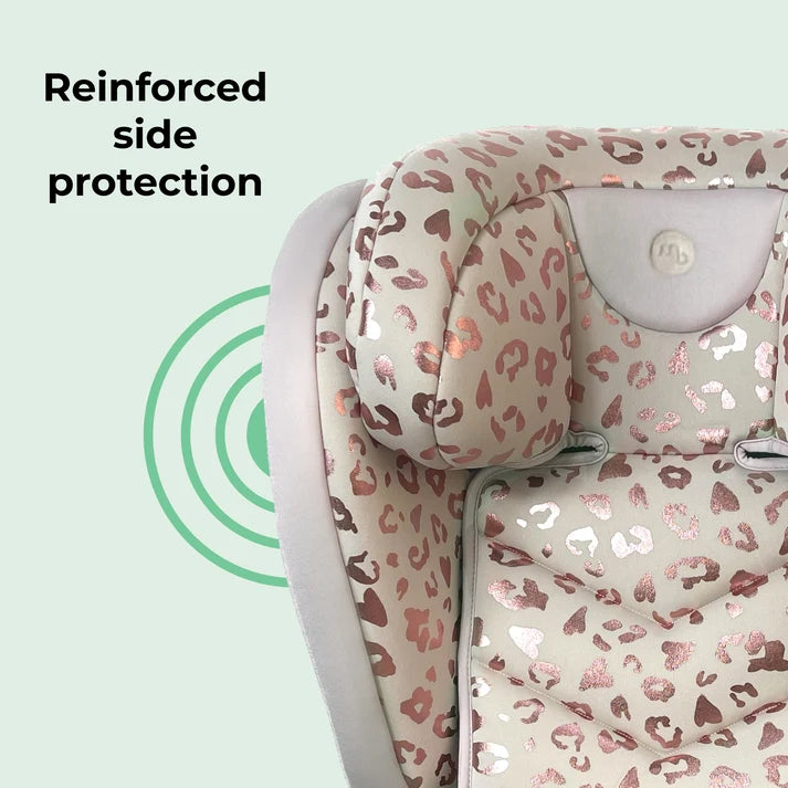 My Babiie MBCS23 High-Back Booster Lite R129 Car Seat – Blush Leopard