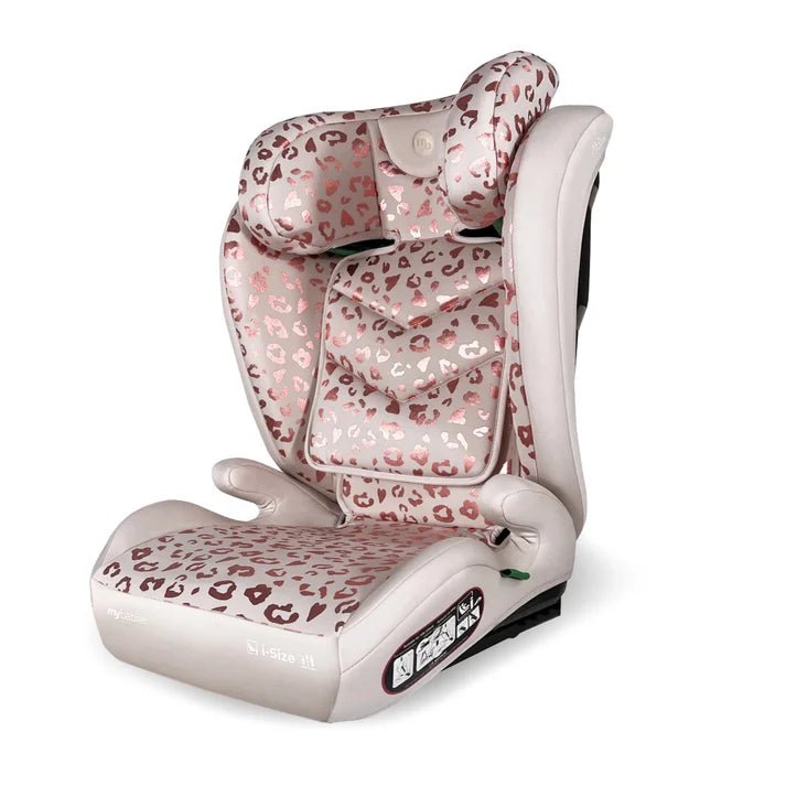 My Babiie MBCS23 High-Back Booster Lite R129 Car Seat – Blush Leopard