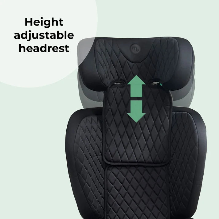 My Babiie MBCS23 High-Back Booster Lite R129 Car Seat – Quilted Black