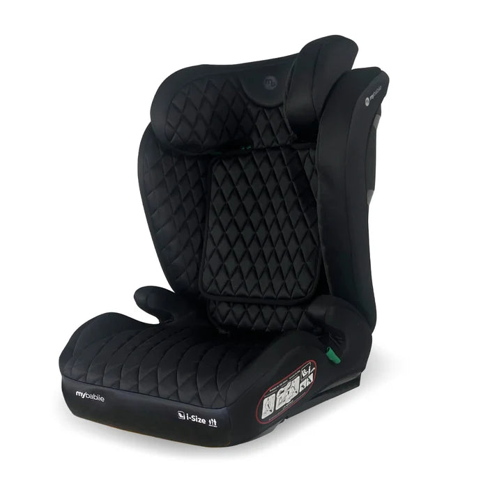 My Babiie MBCS23 High-Back Booster Lite R129 Car Seat – Quilted Black
