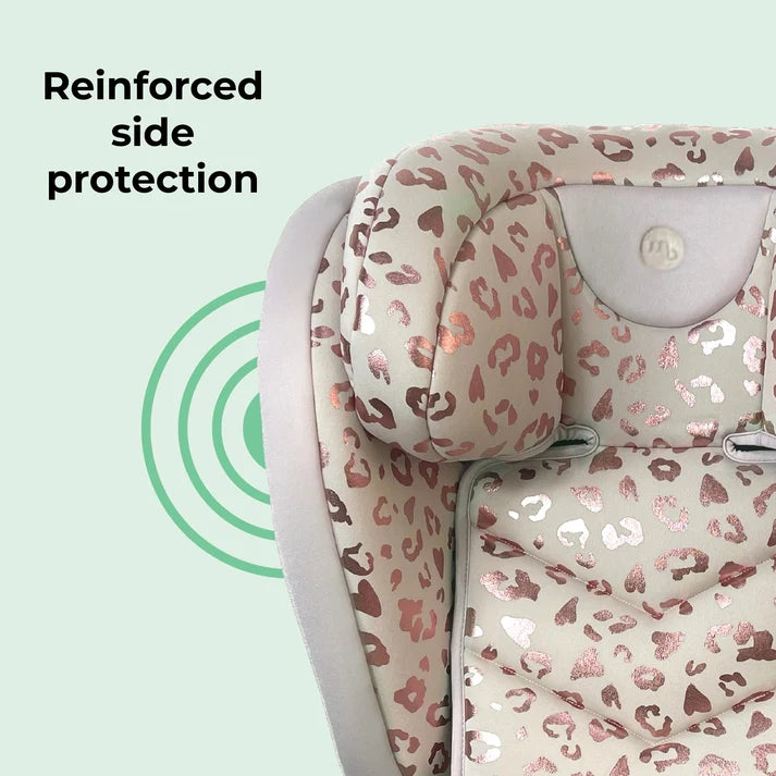 My Babiie MBCS23 High-Back Booster R129 Car Seat with ISOFIX – Blush Leopard