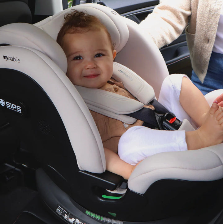 My Babiie MBCS400 Spin R129 Car Seat with Support Leg - Pink Leopard