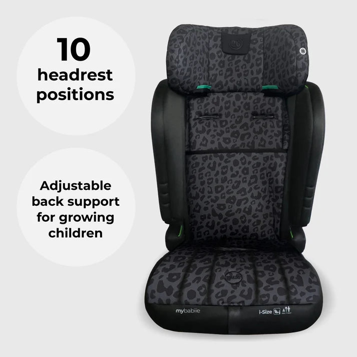 My Babiie MBCS50 Toddler to Booster R129 Car Seat – Black Leopard