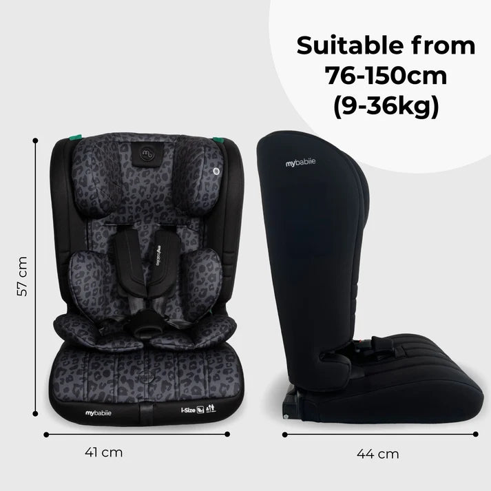 My Babiie MBCS50 Toddler to Booster R129 Car Seat – Black Leopard