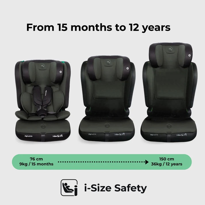 My Babiie MBCS50 Toddler to Booster R129 Car Seat – Forest Green