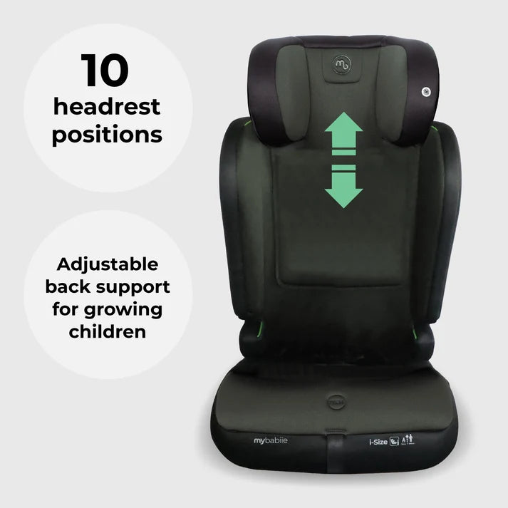 My Babiie MBCS50 Toddler to Booster R129 Car Seat – Forest Green