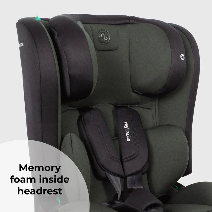 My Babiie MBCS50 Toddler to Booster R129 Car Seat – Forest Green
