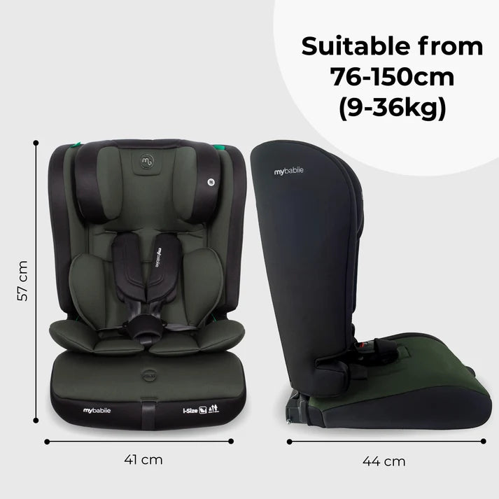 My Babiie MBCS50 Toddler to Booster R129 Car Seat – Forest Green