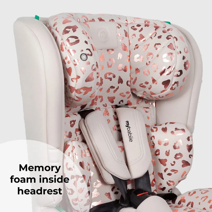 My Babiie MBCS50 Toddler to Booster R129 Car Seat – Pink Leopard