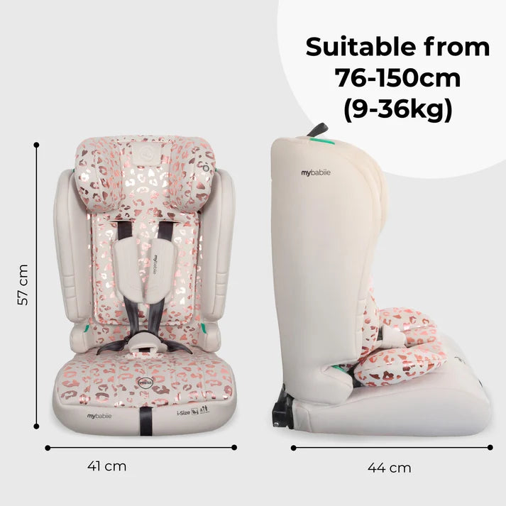 My Babiie MBCS50 Toddler to Booster R129 Car Seat – Pink Leopard