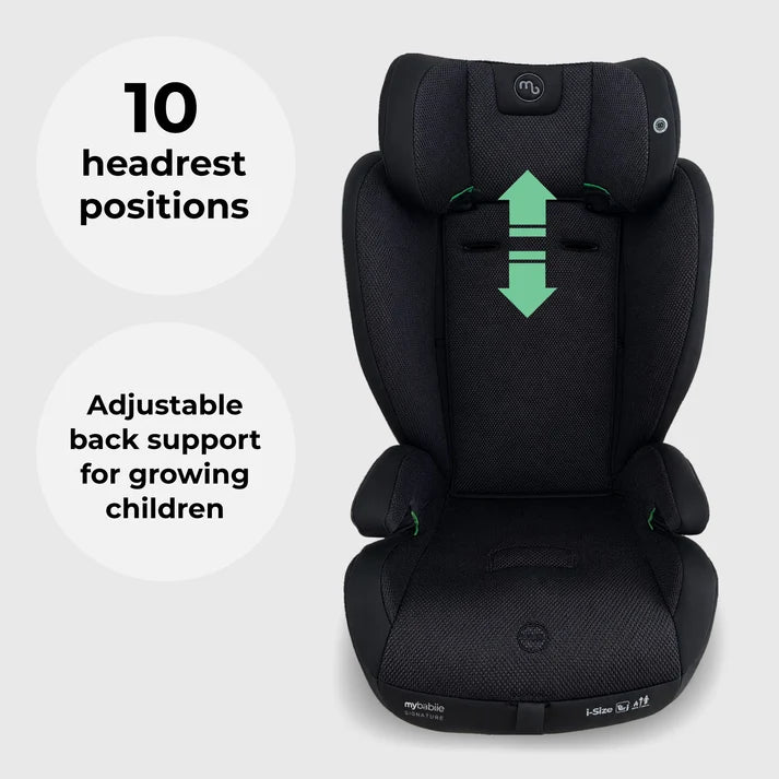 My Babiie MBCS75 SE Toddler to Booster R129 Car Seat with ISOFIX – Midnight Black