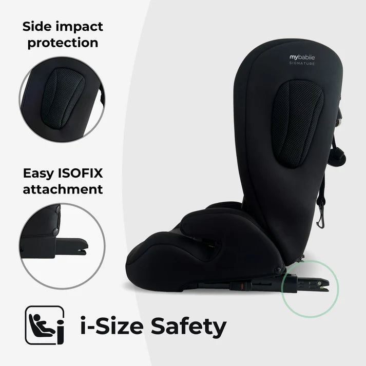 My Babiie MBCS75 SE Toddler to Booster R129 Car Seat with ISOFIX – Midnight Black
