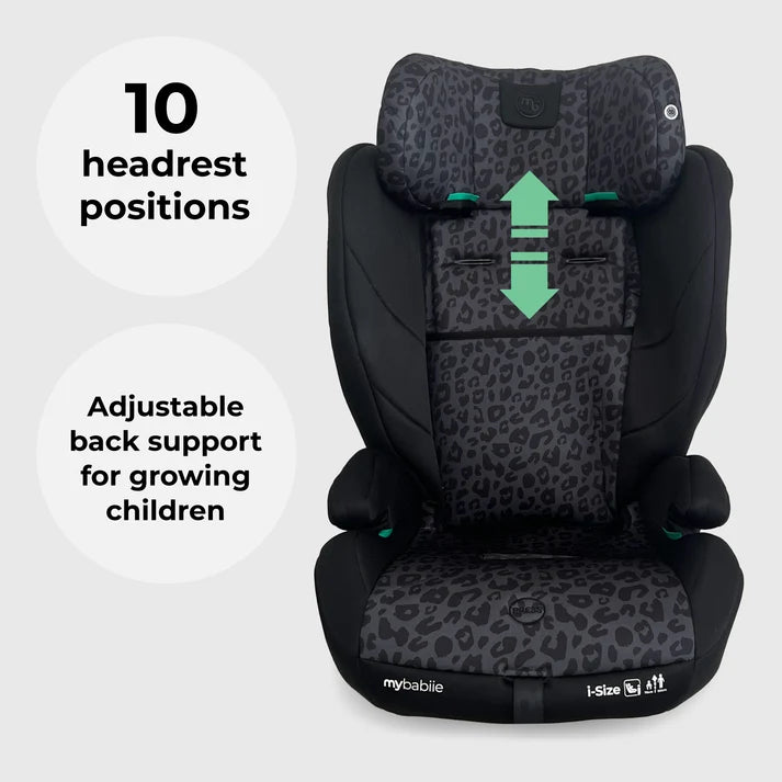 My Babiie MBCS75 Toddler to Booster R129 Car Seat with ISOFIX – Black Leopard