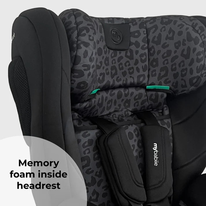 My Babiie MBCS75 Toddler to Booster R129 Car Seat with ISOFIX – Black Leopard