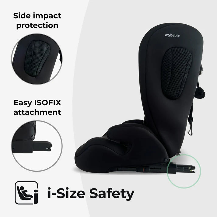 My Babiie MBCS75 Toddler to Booster R129 Car Seat with ISOFIX – Black Leopard