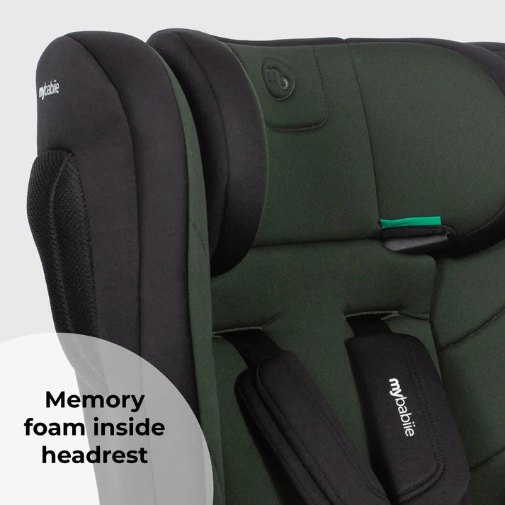 My Babiie MBCS75 Toddler to Booster R129 Car Seat with ISOFIX – Forest Green