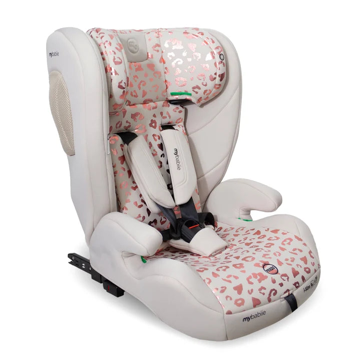 My Babiie MBCS75 Toddler to Booster R129 Car Seat with ISOFIX – Pink Leopard