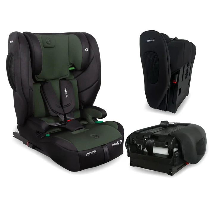 My Babiie MBCS80 Foldable Toddler to Booster R129 Car Seat with ISOFIX - Forest Green