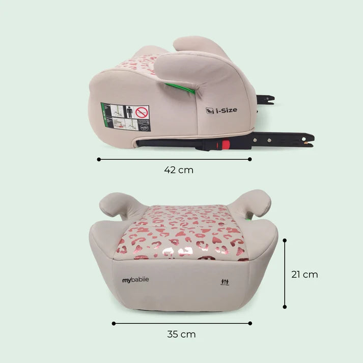 My Babiie MBCSB20 Booster R129 Car Seat with ISOFIX - Pink Leopard