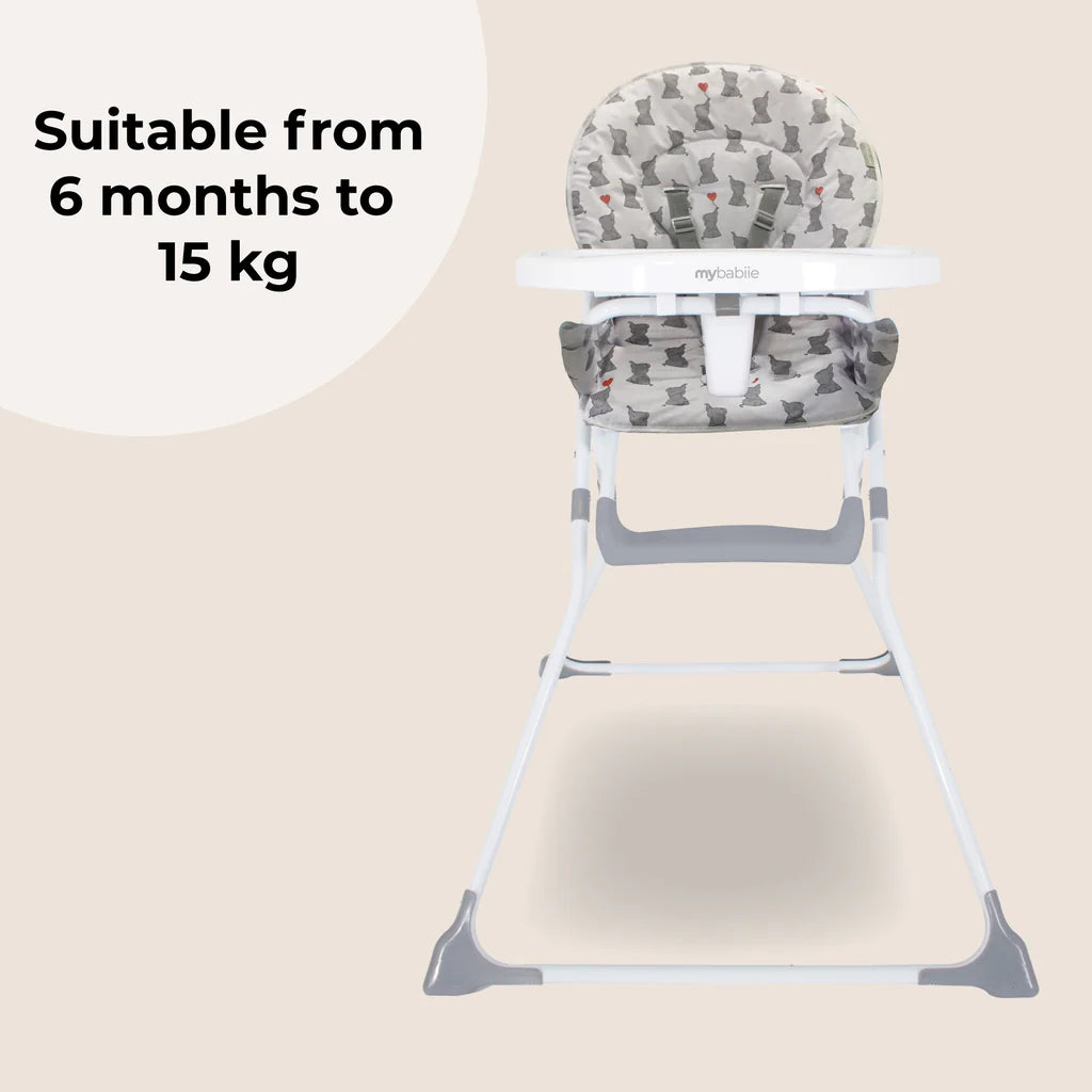 My Babiie MBHC1 Compact Highchair - Elephants