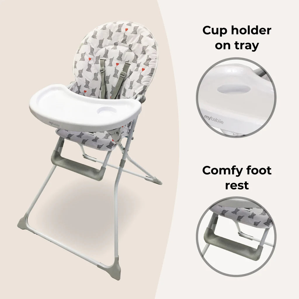My Babiie MBHC1 Compact Highchair - Elephants