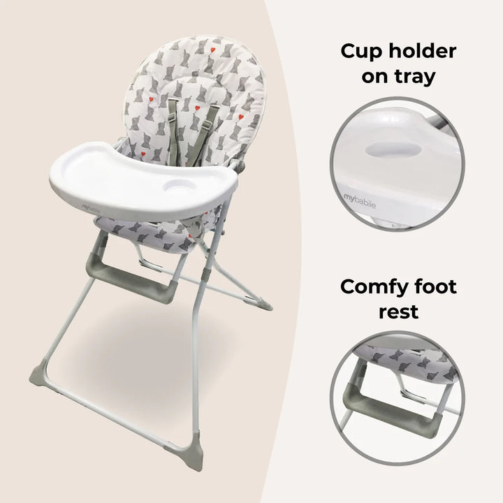 My Babiie MBHC1 Compact Highchair - Elephants