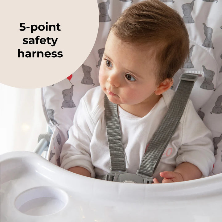My Babiie MBHC1 Compact Highchair - Elephants