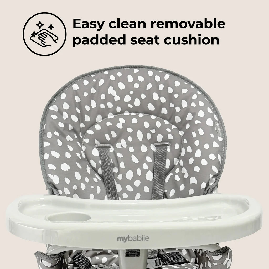 My Babiie MBHC1 Compact Highchair - Grey Dalmatian