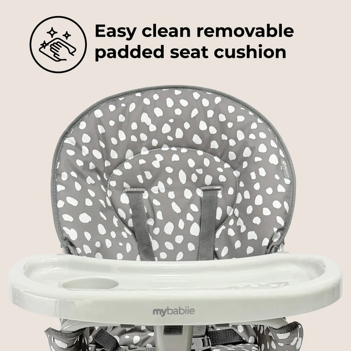 My Babiie MBHC1 Compact Highchair - Grey Dalmatian