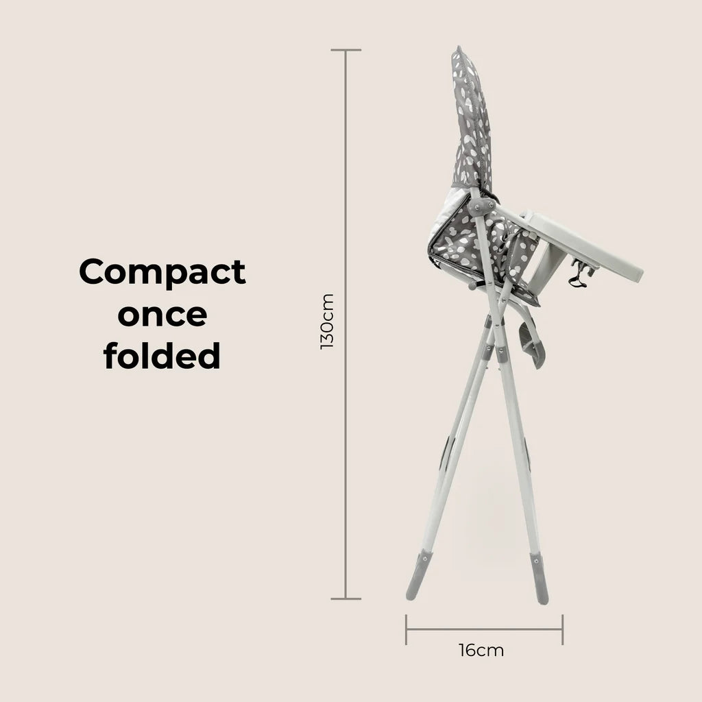 My Babiie MBHC1 Compact Highchair - Grey Dalmatian