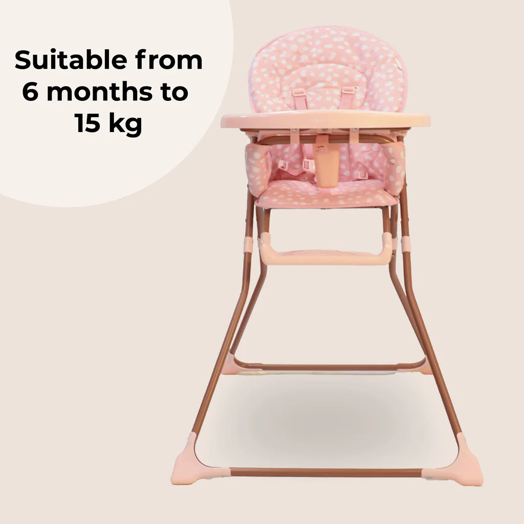 My Babiie MBHC1 Compact Highchair - Pink Dalmatian