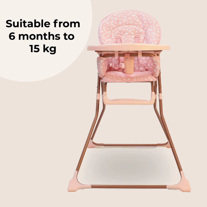 My Babiie MBHC1 Compact Highchair - Pink Dalmatian