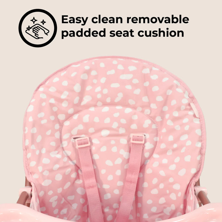 My Babiie MBHC1 Compact Highchair - Pink Dalmatian