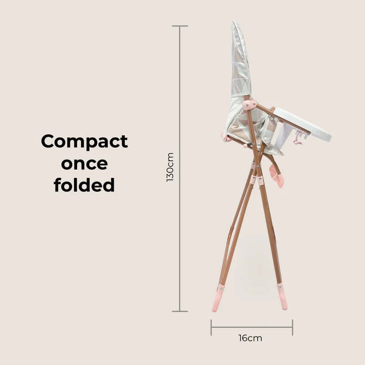 My Babiie MBHC1 Compact Highchair - Rose Geo