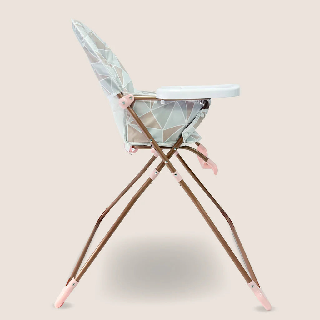 My Babiie MBHC1 Compact Highchair - Rose Geo